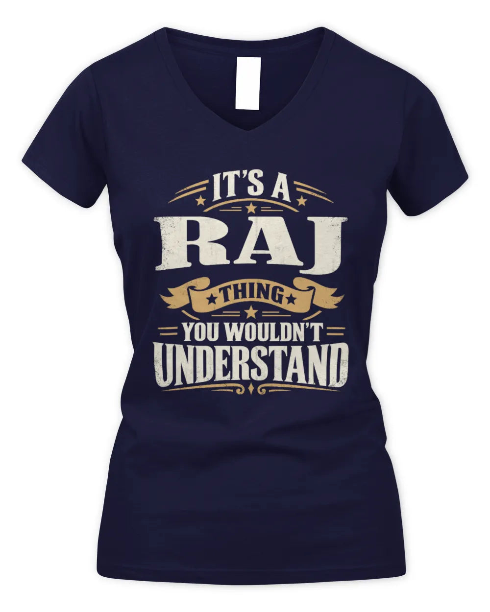 RAJ P08 TH51 - Personalized “It’s a/an [NAME] Thing – You Wouldn’t Understand” Shirt - Women's V-Neck T-Shirt - Navy