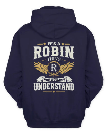 ROBIN KT06-M008 It’s a [NAME] Thing – You Wouldn’t Understand | Personalized Vintage T-Shirt - Unisex Hoodie - Navy
