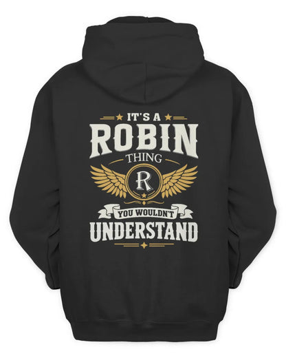 ROBIN KT06-M008 It’s a [NAME] Thing – You Wouldn’t Understand | Personalized Vintage T-Shirt - Unisex Hoodie - Black