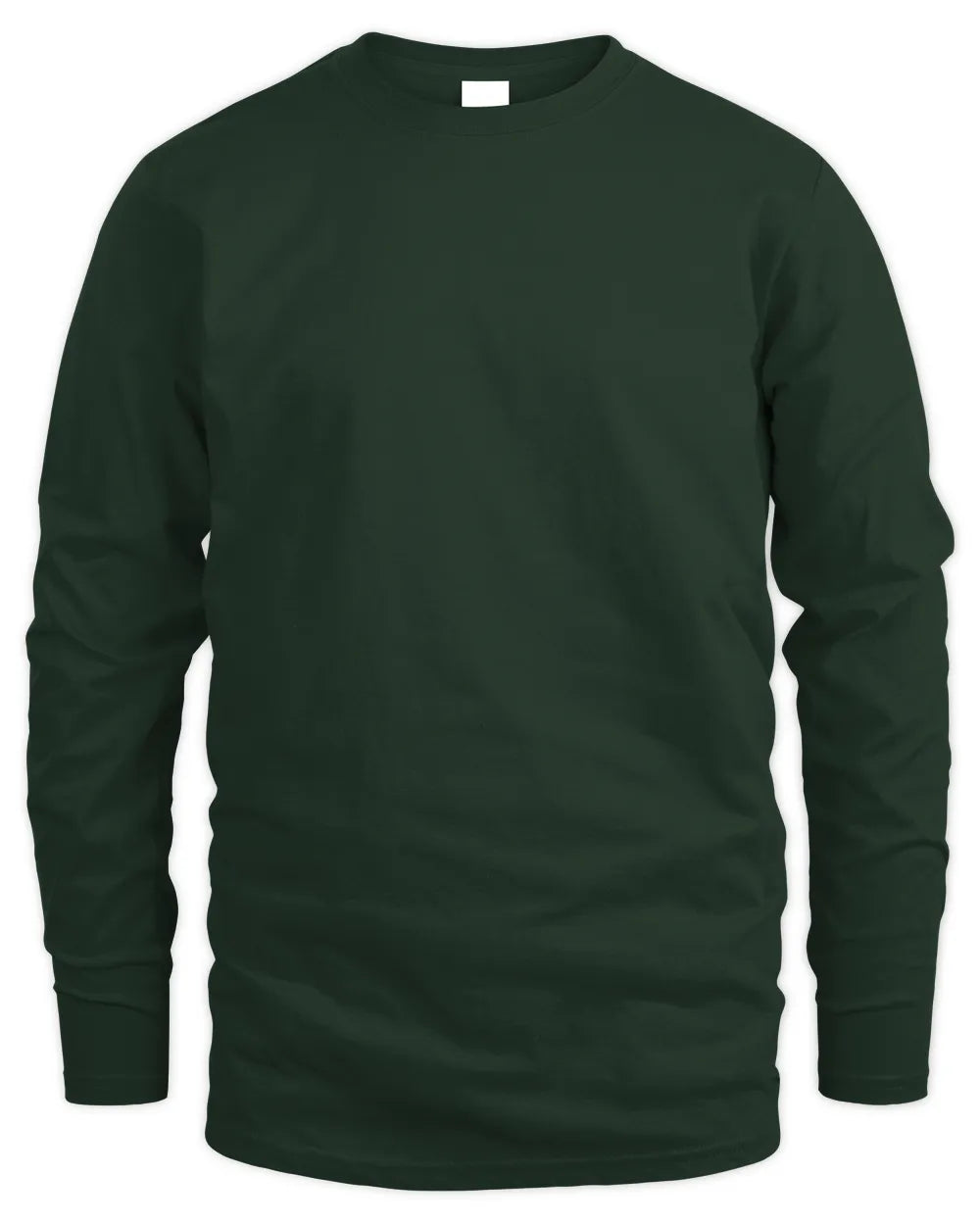 PRECIOUS TP68-K2-968 – Personalized Funny Quote Apparel “The World Without NAME Would Be Boring” - Men's Long Sleeved T-Shirt - Forest Green