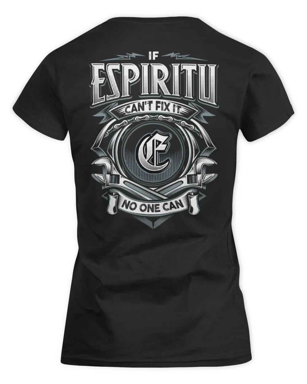 ESPIRITU AP81-K4-626 - Personalized Ahmed Quote Apparel “If Ahmed Can't Fix It, No One Can” - Women's Standard T-Shirt - Black