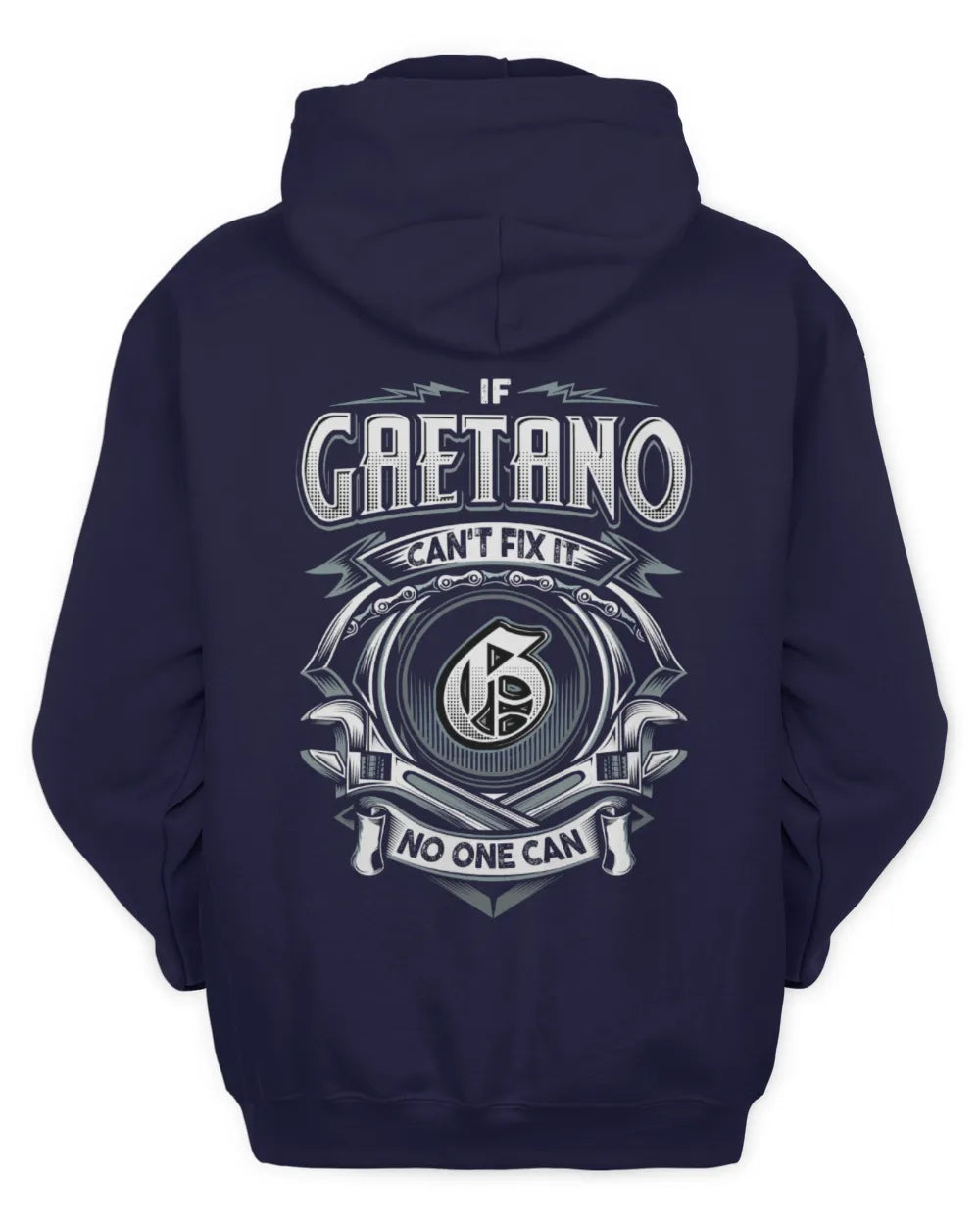 GAETANO AP81-K4-626 - Personalized Ahmed Quote Apparel “If Ahmed Can't Fix It, No One Can” - Unisex Hoodie - Navy