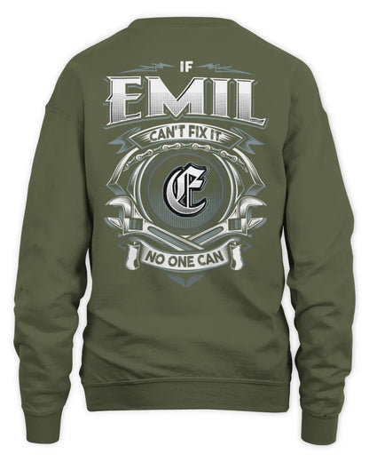 EMIL AP81-K4-626 - Personalized Ahmed Quote Apparel “If Ahmed Can't Fix It, No One Can” - Unisex Sweatshirt - Military Green