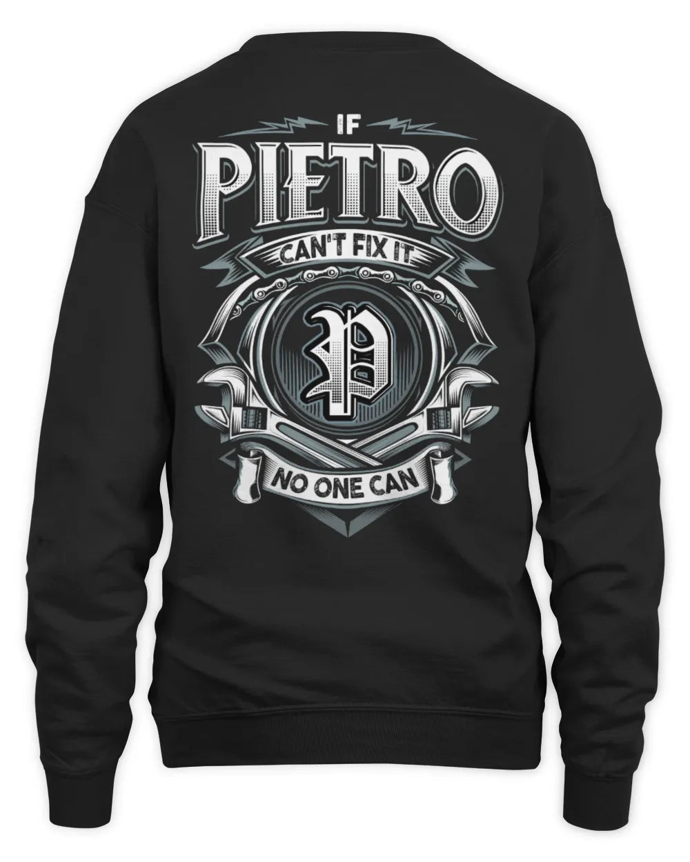 PIETRO AP81-K4-626 - Personalized Ahmed Quote Apparel “If Ahmed Can't Fix It, No One Can” - Unisex Sweatshirt - Black