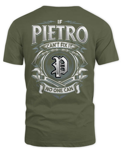 PIETRO AP81-K4-626 - Personalized Ahmed Quote Apparel “If Ahmed Can't Fix It, No One Can” - Unisex Standard T-Shirt - Military Green