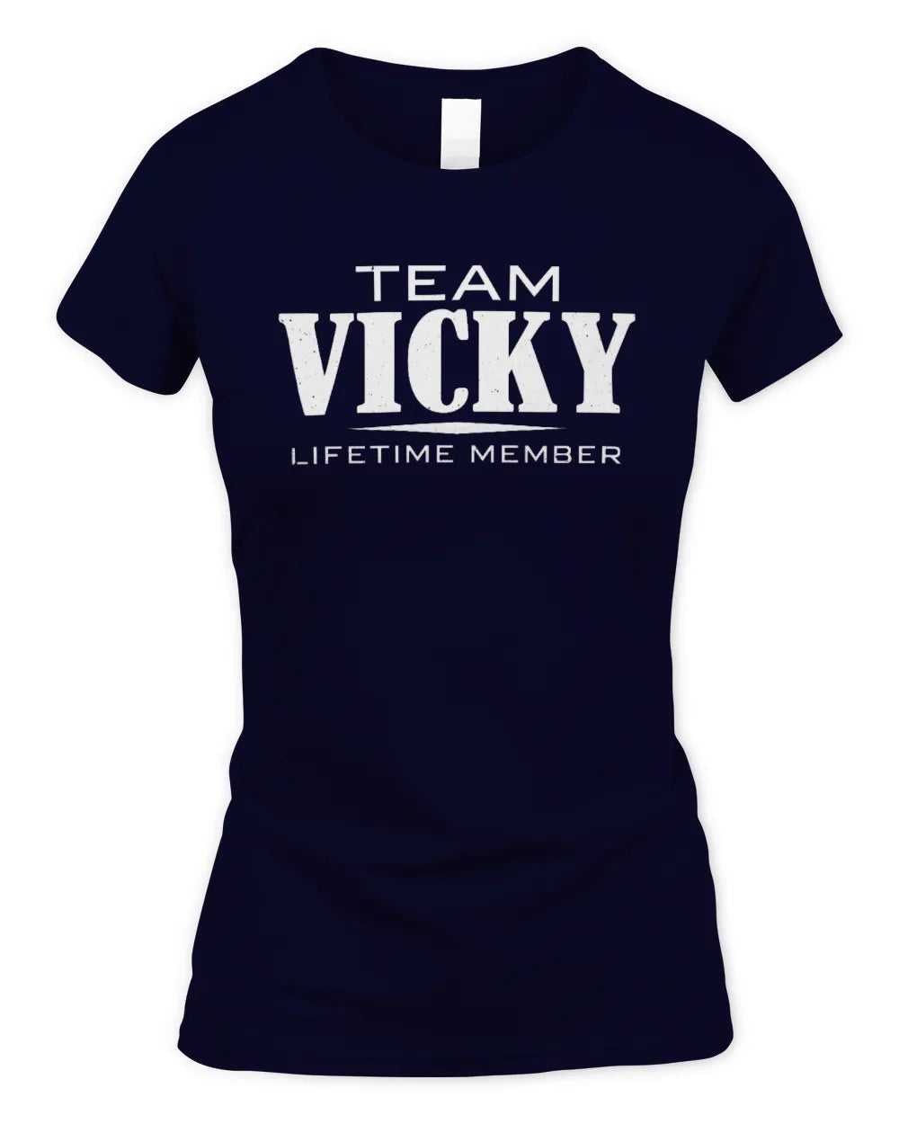 VICKY BL62-K4-128 - Personalized “Team NAME Lifetime Member” - Women's Standard T-Shirt - Navy