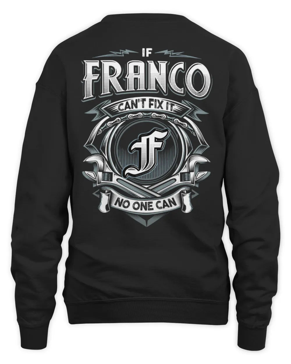 FRANCO AP81-K4-626 - Personalized Ahmed Quote Apparel “If Ahmed Can't Fix It, No One Can” - Unisex Sweatshirt - Black