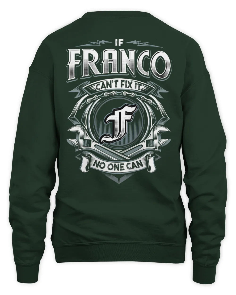FRANCO AP81-K4-626 - Personalized Ahmed Quote Apparel “If Ahmed Can't Fix It, No One Can” - Unisex Sweatshirt - Forest Green