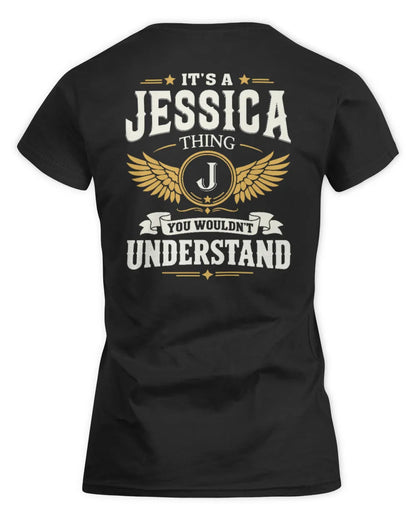 JESSICA KT06-M008 It’s a [NAME] Thing – You Wouldn’t Understand | Personalized Vintage T-Shirt - Women's Standard T-Shirt - Black