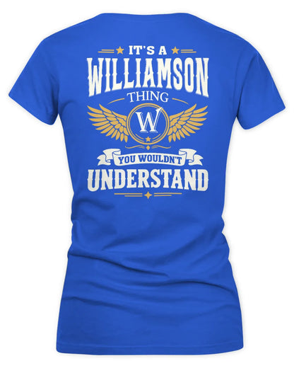 WILLIAMSON KT06-M008 It’s a [NAME] Thing – You Wouldn’t Understand | Personalized Vintage T-Shirt - Women's V-Neck T-Shirt - Royal