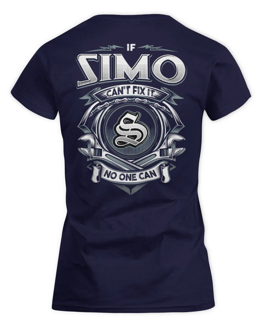 SIMO AP81-K4-626 - Personalized Ahmed Quote Apparel “If Ahmed Can't Fix It, No One Can” - Women's Standard T-Shirt - Navy