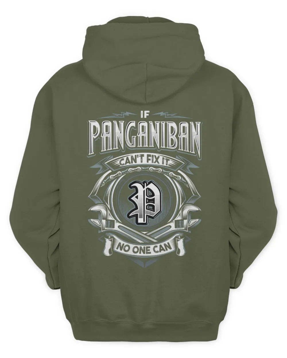 PANGANIBAN AP81-K4-626 - Personalized Ahmed Quote Apparel “If Ahmed Can't Fix It, No One Can” - Unisex Hoodie - Military Green
