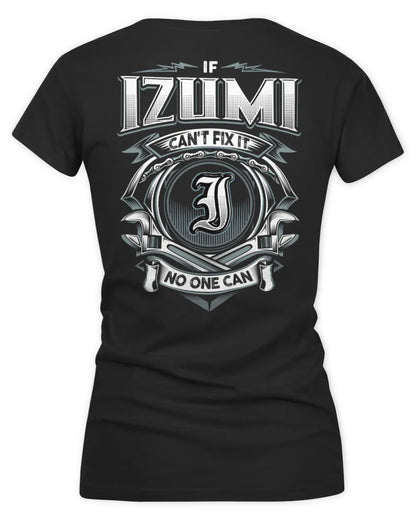 IZUMI AP81-K4-626 - Personalized Ahmed Quote Apparel “If Ahmed Can't Fix It, No One Can” - Women's V-Neck T-Shirt - Black