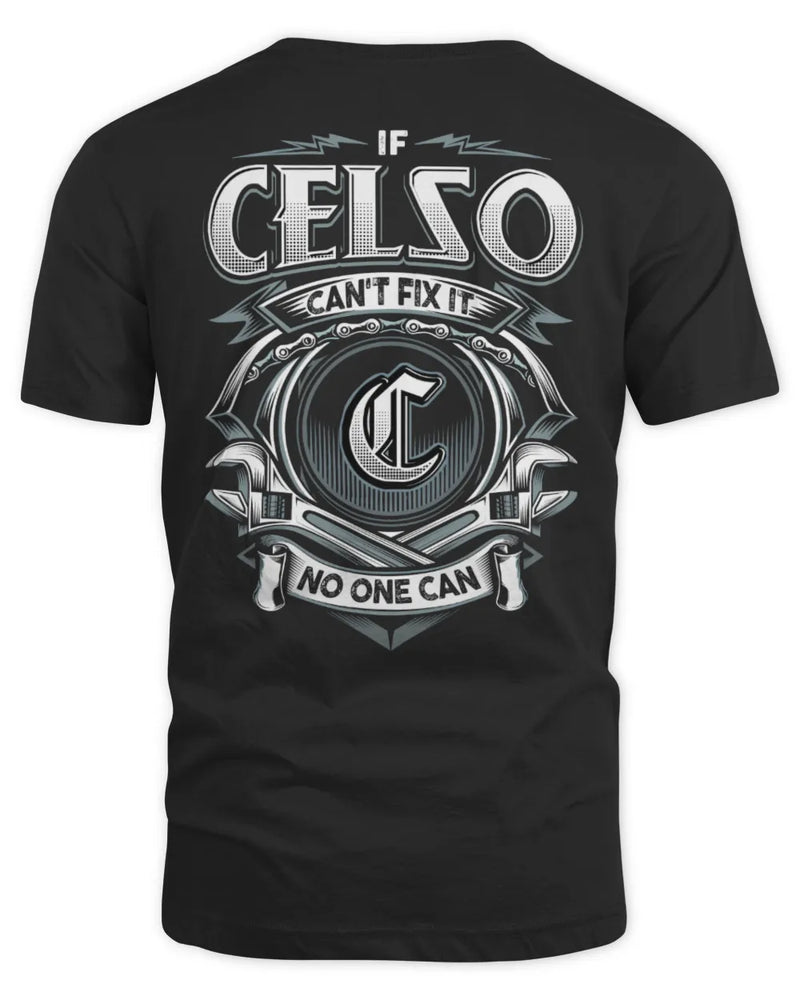 CELSO AP81-K4-626 - Personalized Ahmed Quote Apparel “If Ahmed Can't Fix It, No One Can” - Unisex Standard T-Shirt - Black