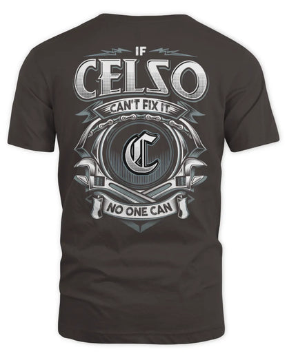 CELSO AP81-K4-626 - Personalized Ahmed Quote Apparel “If Ahmed Can't Fix It, No One Can” - Unisex Standard T-Shirt - Dark Chocolate