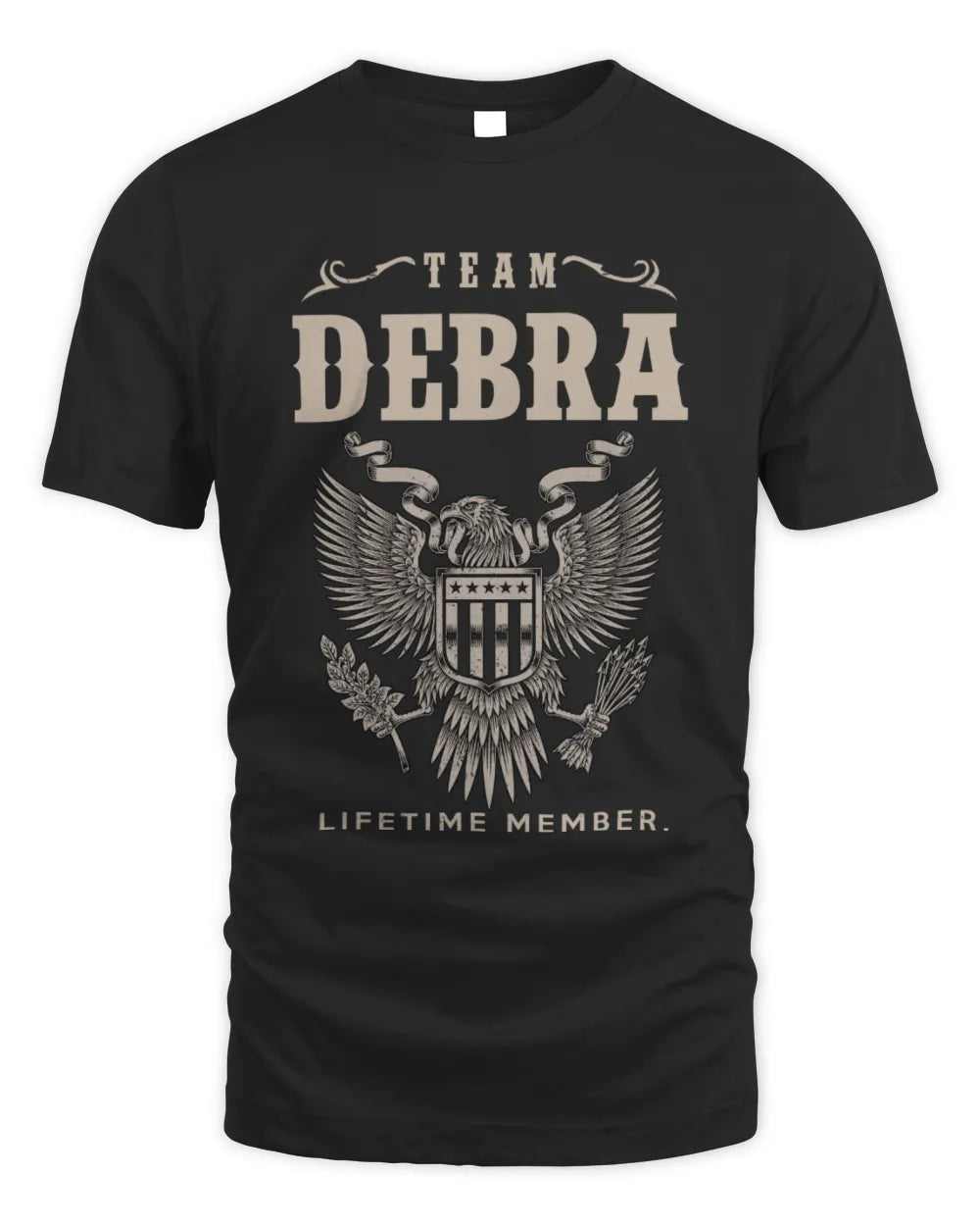 DEBRA TP06-K82 – Personalized Classic Style Apparel “Team NAME Lifetime Member” - Unisex Standard T-Shirt - Black