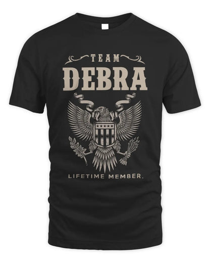 DEBRA TP06-K82 – Personalized Classic Style Apparel “Team NAME Lifetime Member” - Unisex Standard T-Shirt - Black