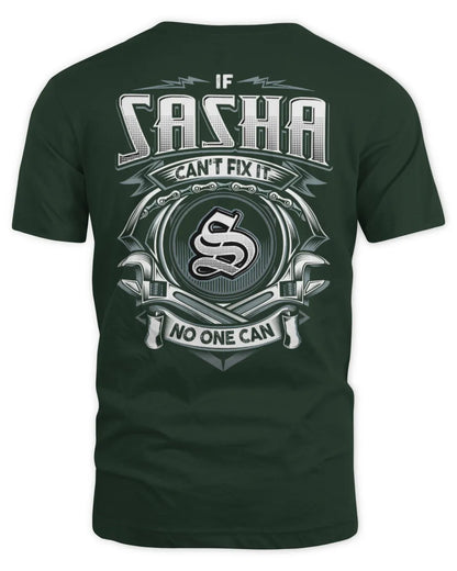 SASHA AP81-K4-626 - Personalized Ahmed Quote Apparel “If Ahmed Can't Fix It, No One Can” - Unisex Standard T-Shirt - Forest Green
