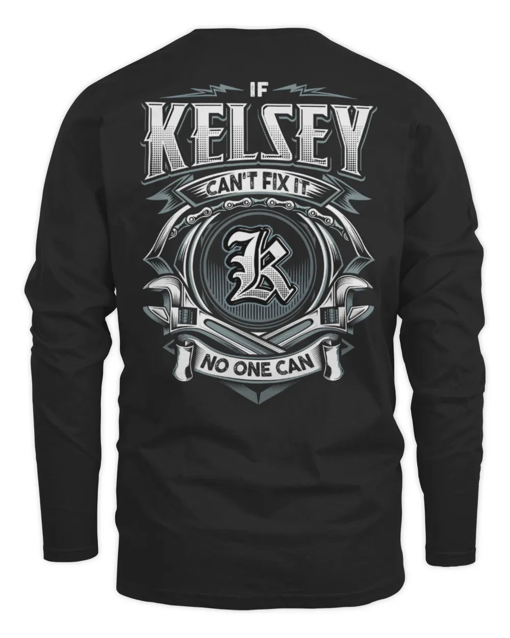 KELSEY AP81-K4-626 - Personalized Ahmed Quote Apparel “If Ahmed Can't Fix It, No One Can” - Men's Long Sleeved T-Shirt - Black