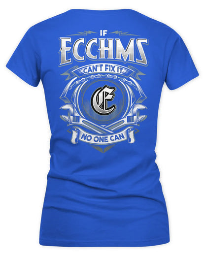 ECCHMS AP81-K4-626 - Personalized Ahmed Quote Apparel “If Ahmed Can't Fix It, No One Can” - Women's V-Neck T-Shirt - Royal