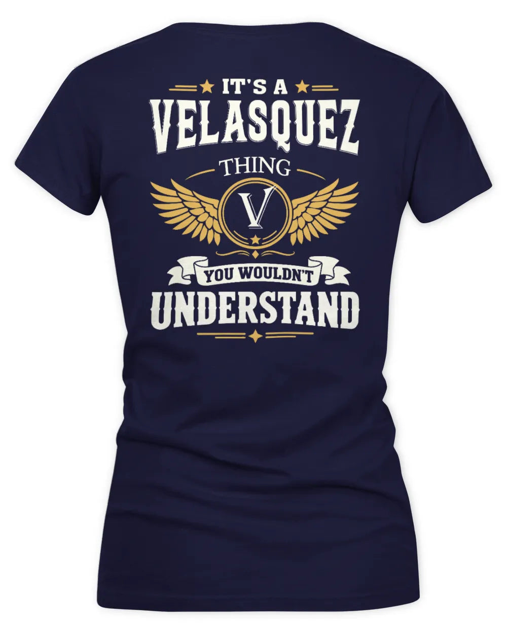 VELASQUEZ KT06-M008 It’s a [NAME] Thing – You Wouldn’t Understand | Personalized Vintage T-Shirt - Women's V-Neck T-Shirt - Navy