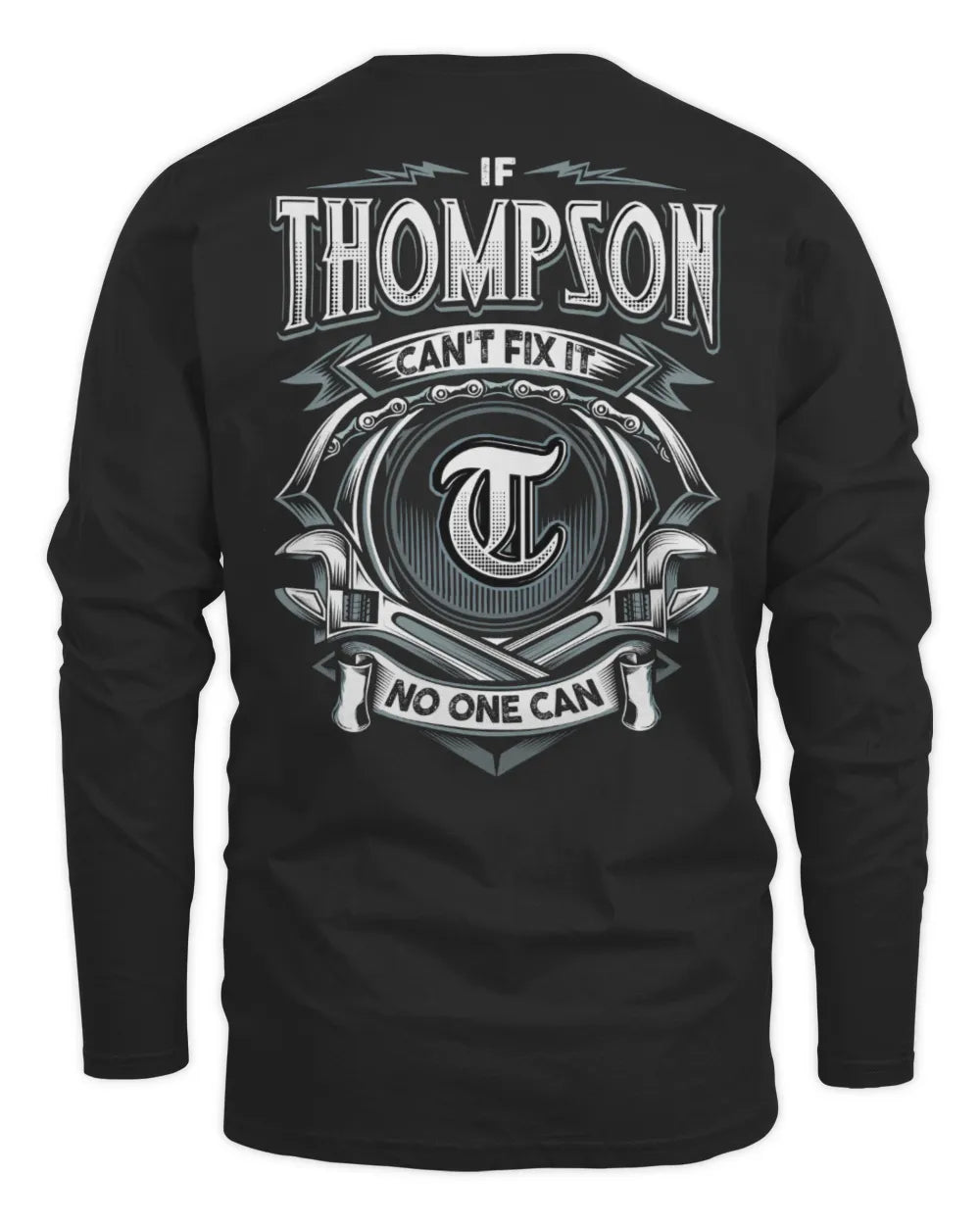 THOMPSON AP81-K4-626 - Personalized Ahmed Quote Apparel “If Ahmed Can't Fix It, No One Can” - Men's Long Sleeved T-Shirt - Black