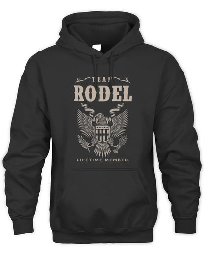 RODEL TP06-K82 – Personalized Classic Style Apparel “Team NAME Lifetime Member” - Unisex Hoodie - Black