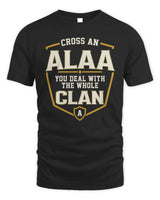 ALAA NT1-K008 Cross A/An NAME, You Deal With the Whole Clan | Personalized Vintage T-Shirt - Unisex Standard T-Shirt - Black
