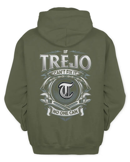 TREJO AP81-K4-626 - Personalized Ahmed Quote Apparel “If Ahmed Can't Fix It, No One Can” - Unisex Hoodie - Military Green