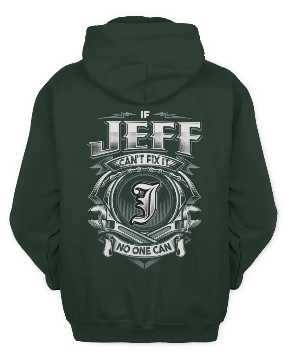 JEFF AP81-K4-626 - Personalized Ahmed Quote Apparel “If Ahmed Can't Fix It, No One Can” - Unisex Hoodie - Forest Green