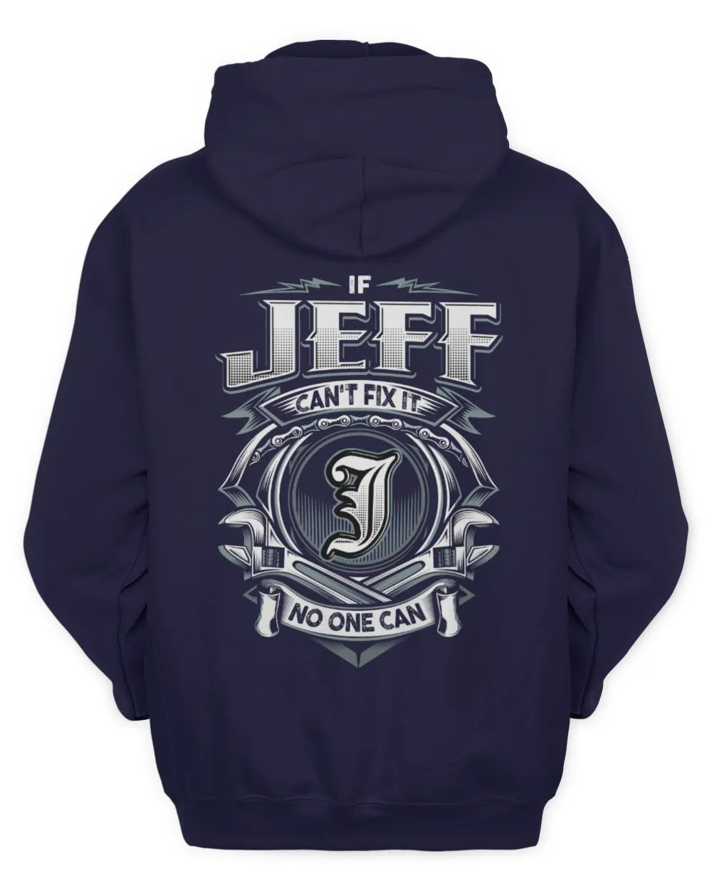 JEFF AP81-K4-626 - Personalized Ahmed Quote Apparel “If Ahmed Can't Fix It, No One Can” - Unisex Hoodie - Navy