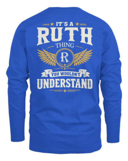 RUTH KT06-M008 It’s a [NAME] Thing – You Wouldn’t Understand | Personalized Vintage T-Shirt - Men's Long Sleeved T-Shirt - Royal