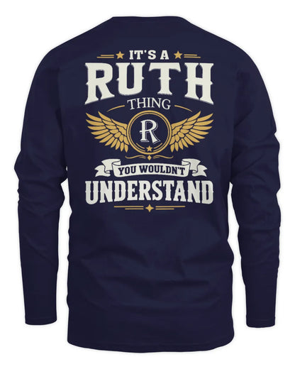 RUTH KT06-M008 It’s a [NAME] Thing – You Wouldn’t Understand | Personalized Vintage T-Shirt - Men's Long Sleeved T-Shirt - Navy
