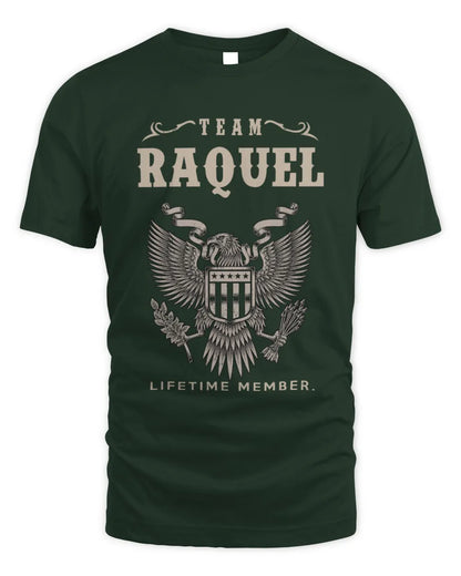 RAQUEL TP06-K82 – Personalized Classic Style Apparel “Team NAME Lifetime Member” - Unisex Standard T-Shirt - Forest Green