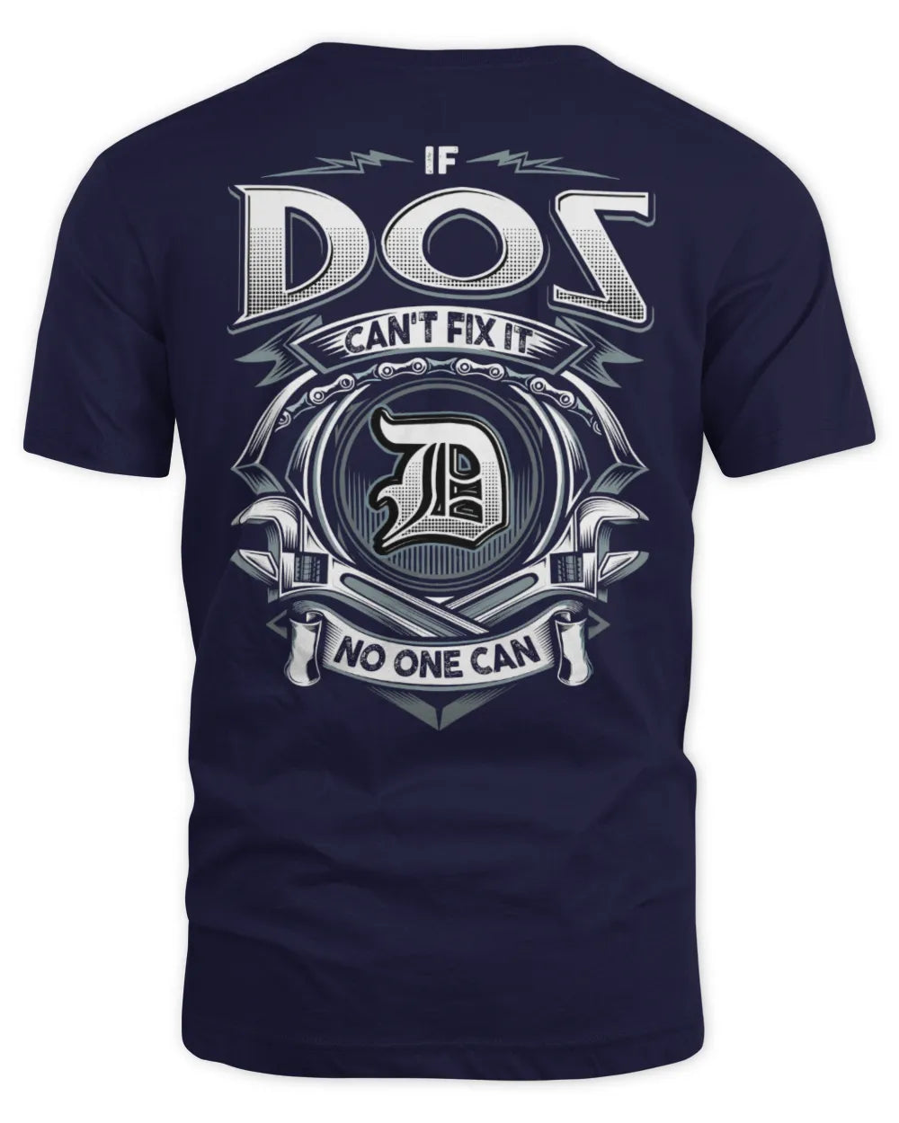 DOS AP81-K4-626 - Personalized Ahmed Quote Apparel “If Ahmed Can't Fix It, No One Can” - Unisex Standard T-Shirt - Navy