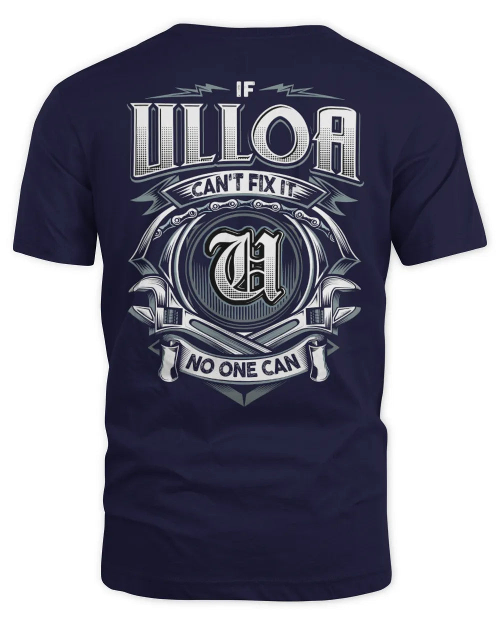 ULLOA AP81-K4-626 - Personalized Ahmed Quote Apparel “If Ahmed Can't Fix It, No One Can” - Unisex Standard T-Shirt - Navy