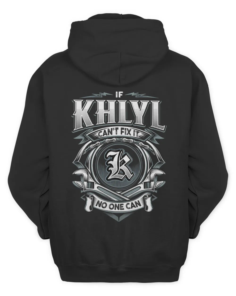 KHLYL AP81-K4-626 - Personalized Ahmed Quote Apparel “If Ahmed Can't Fix It, No One Can” - Unisex Hoodie - Black