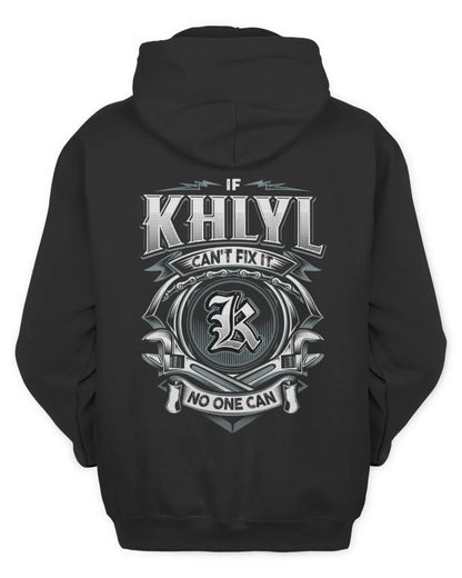 KHLYL AP81-K4-626 - Personalized Ahmed Quote Apparel “If Ahmed Can't Fix It, No One Can” - Unisex Hoodie - Black