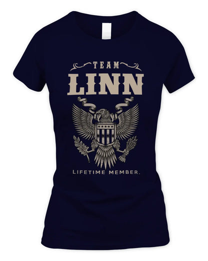LINN TP06-K82 – Personalized Classic Style Apparel “Team NAME Lifetime Member” - Women's Standard T-Shirt - Navy