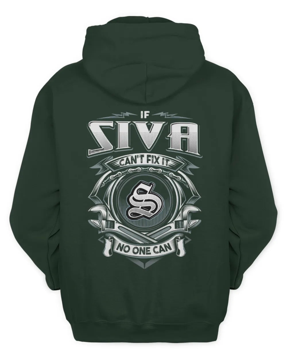 SIVA AP81-K4-626 - Personalized Ahmed Quote Apparel “If Ahmed Can't Fix It, No One Can” - Unisex Hoodie - Forest Green