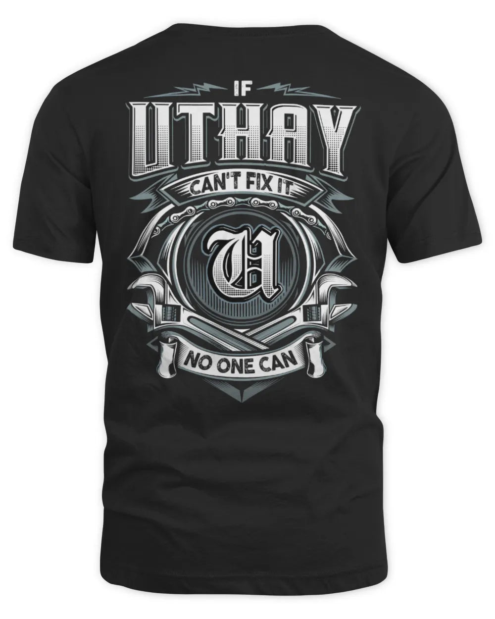 UTHAY AP81-K4-626 - Personalized Ahmed Quote Apparel “If Ahmed Can't Fix It, No One Can” - Unisex Standard T-Shirt - Black