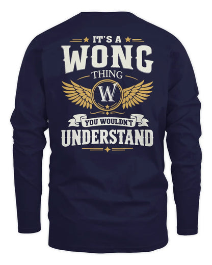 WONG KT06-M008 It’s a [NAME] Thing – You Wouldn’t Understand | Personalized Vintage T-Shirt - Men's Long Sleeved T-Shirt - Navy