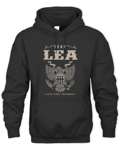 LEA TP06-K82 – Personalized Classic Style Apparel “Team NAME Lifetime Member” - Unisex Hoodie - Black