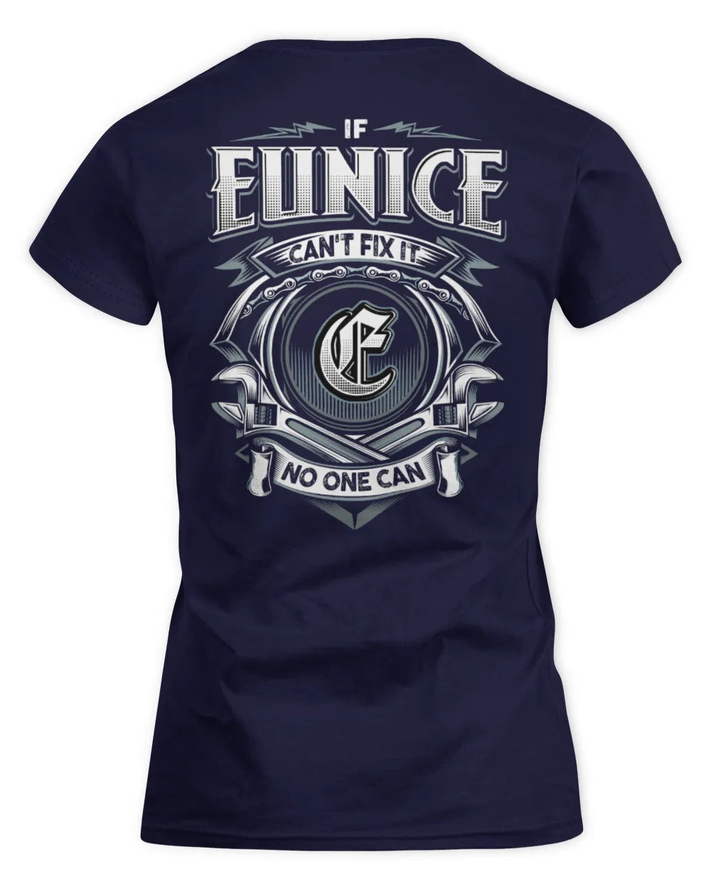 EUNICE AP81-K4-626 - Personalized Ahmed Quote Apparel “If Ahmed Can't Fix It, No One Can” - Women's Standard T-Shirt - Navy