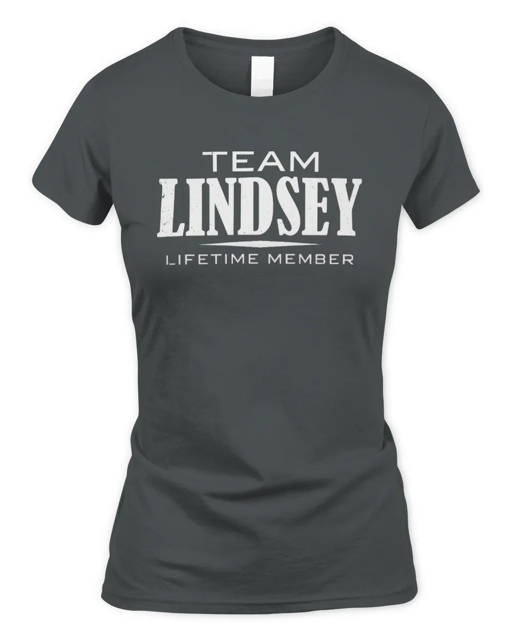 LINDSEY BL62-K4-128 - Personalized “Team NAME Lifetime Member” - Women's Standard T-Shirt - Charcoal