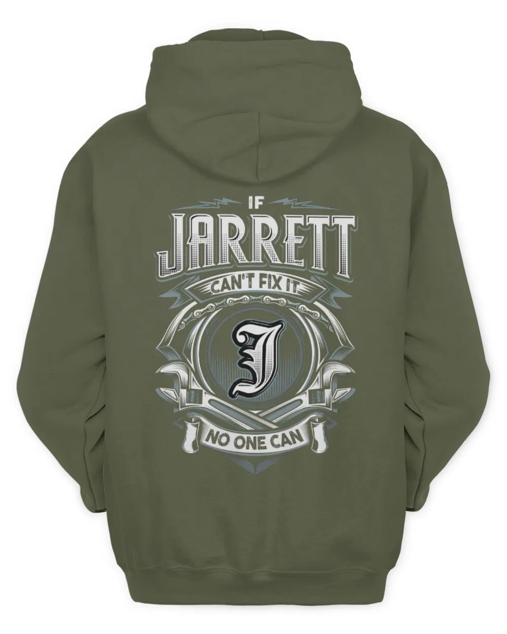 JARRETT AP81-K4-626 - Personalized Ahmed Quote Apparel “If Ahmed Can't Fix It, No One Can” - Unisex Hoodie - Military Green