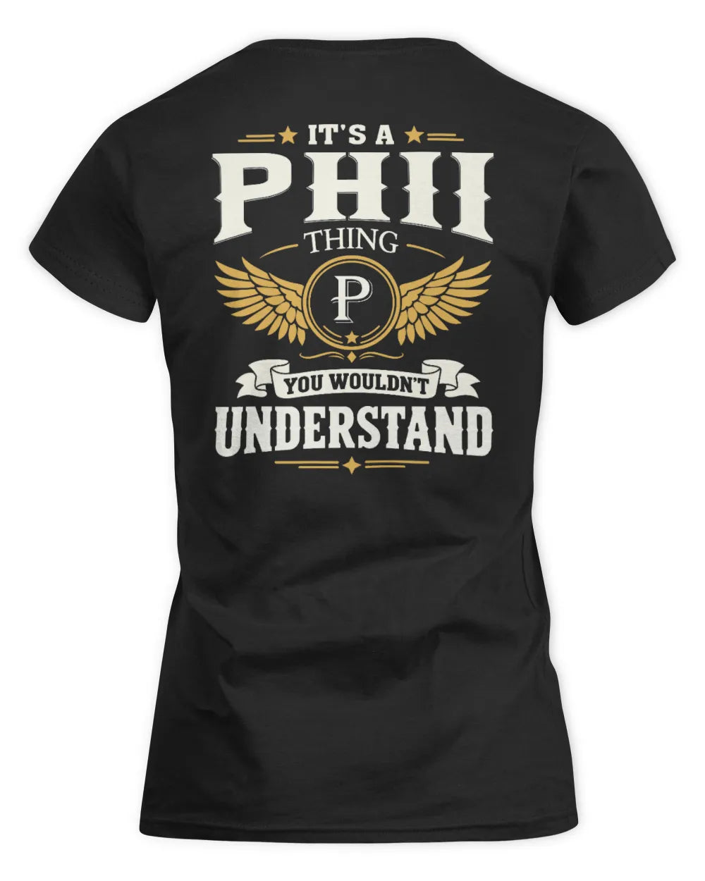 PHII KT06-M008 It’s a [NAME] Thing – You Wouldn’t Understand | Personalized Vintage T-Shirt - Women's Standard T-Shirt - Black