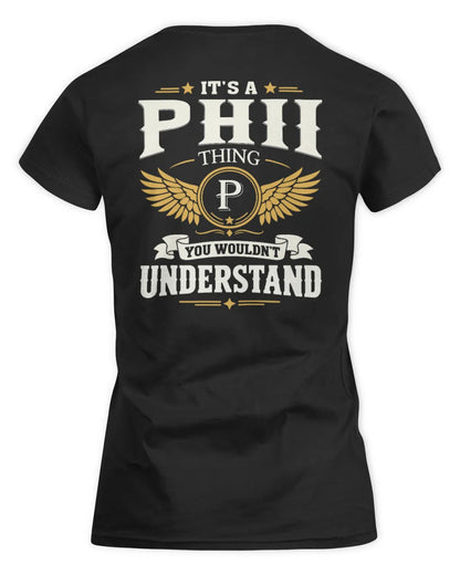 PHII KT06-M008 It’s a [NAME] Thing – You Wouldn’t Understand | Personalized Vintage T-Shirt - Women's Standard T-Shirt - Black