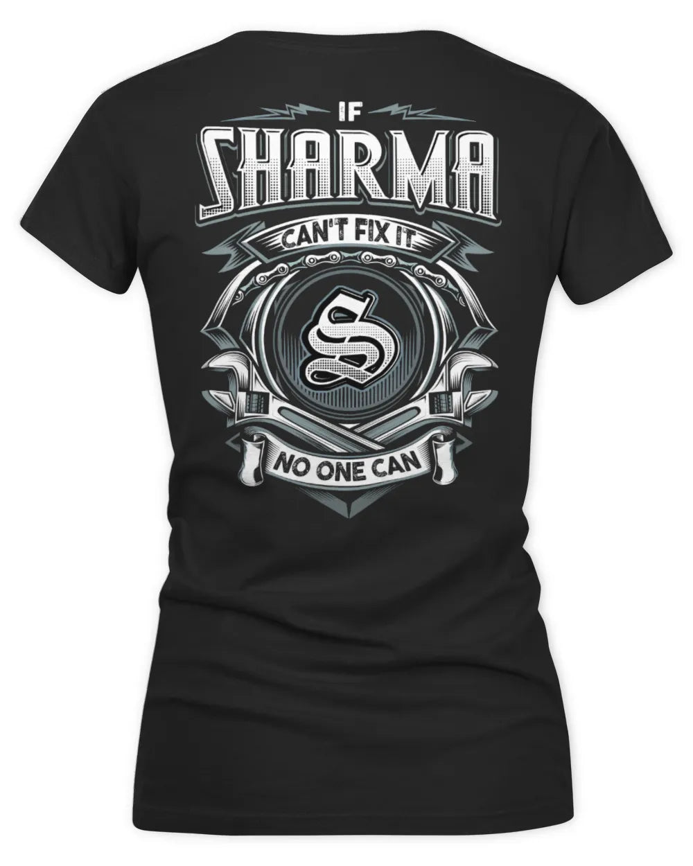 SHARMA AP81-K4-626 - Personalized Ahmed Quote Apparel “If Ahmed Can't Fix It, No One Can” - Women's V-Neck T-Shirt - Black
