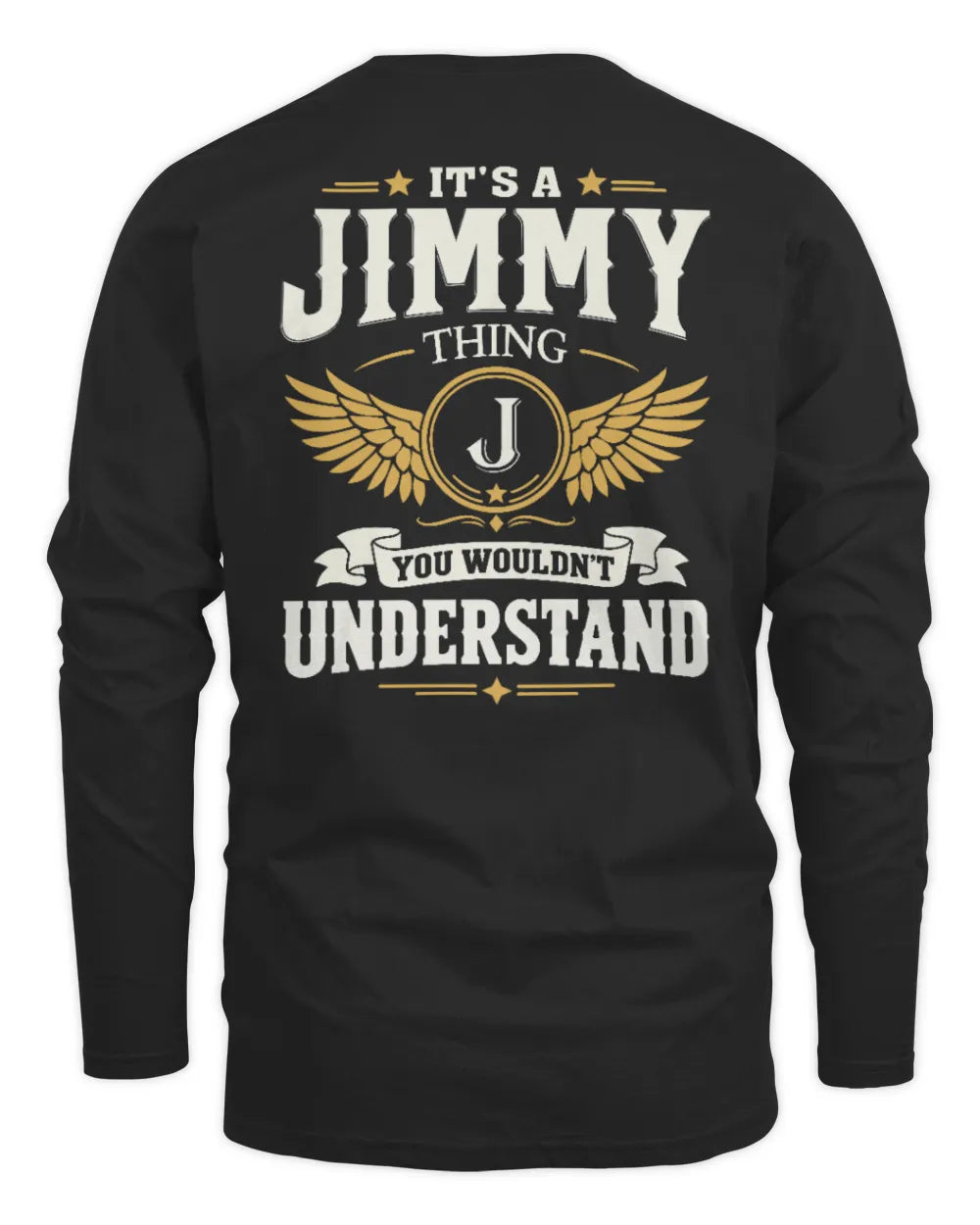 JIMMY KT06-M008 It’s a [NAME] Thing – You Wouldn’t Understand | Personalized Vintage T-Shirt - Men's Long Sleeved T-Shirt - Black